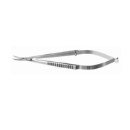 Ножницы для швов, 115мм, лезвие 13мм, изогнутые, остроконечные, плоская ручка, по Вескотту