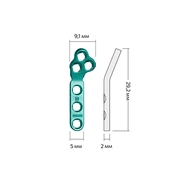 Пластина TPLO, левая, с у/с, PLP, 6 отв D1.5/2.0, 5.0/9,1х2.0х29,2мм, зеленый, BALF