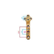 Пластина для TPLO, левая, с у/с, LCP, 4+5 отв под D3.5мм, 11.5/24х4.0х81мм, большая, желтый, AXIOS
