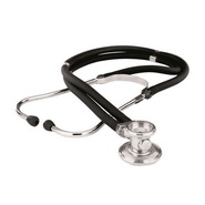 Стетоскоп, РАППОРТ, длина трубки 60см, воронка 49.5мм, складные дуги, вращ ушные оливы, черный