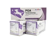 PGA, нить полигликолидная плетеная, 2-0 (3), К, 3/8, 25мм, 90см BazaVet
