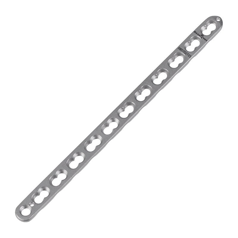 Пластина компрессионная, блокируемая, LCP, 12 отв D1.5/2.0мм, 5.5х1.5х83мм, титан